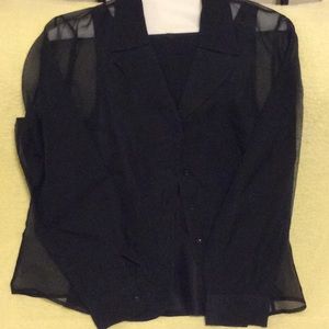 Women 2pc. Talbots sheer blouse with top size 10